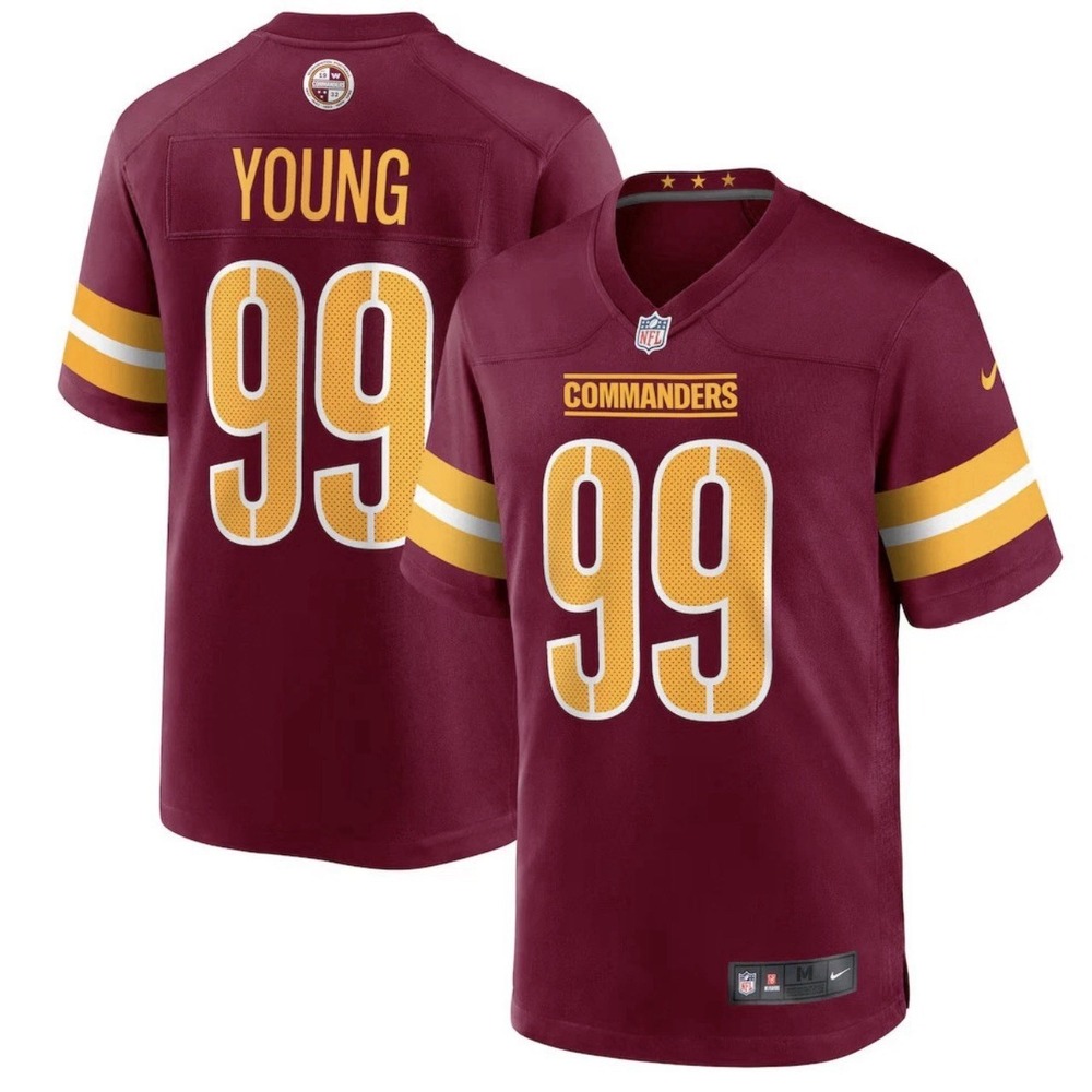 Nike Washington Commanders Chase Young #99 Home Red‎ Game Jersey Men's XL